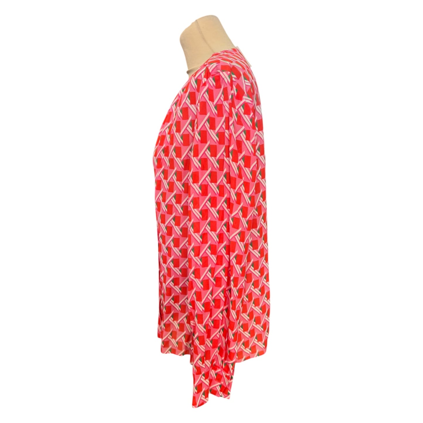 Marc Cain Pink and Green Silk Blend Blouse - 12/14