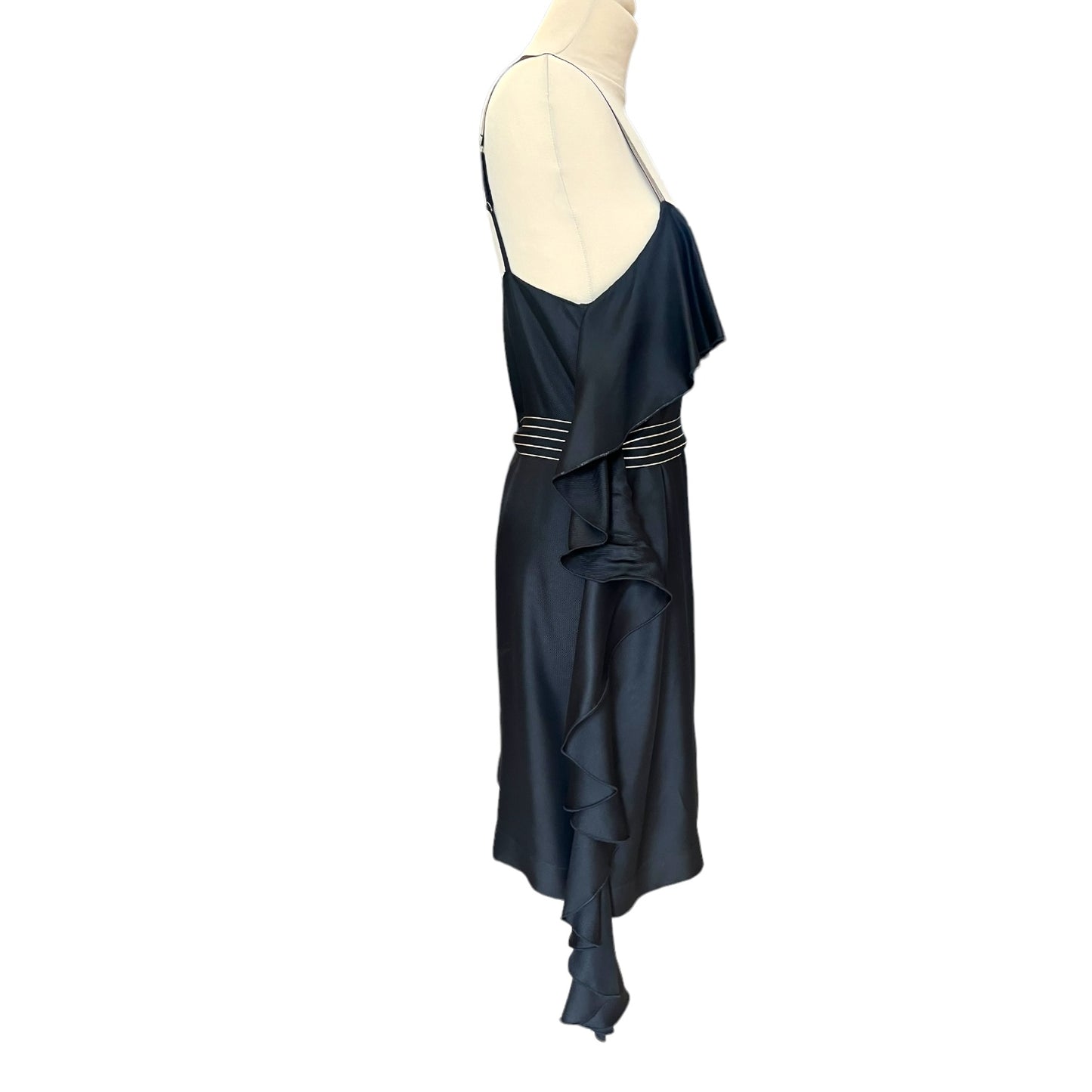 SportMax Black Silk Mini Dress - 10
