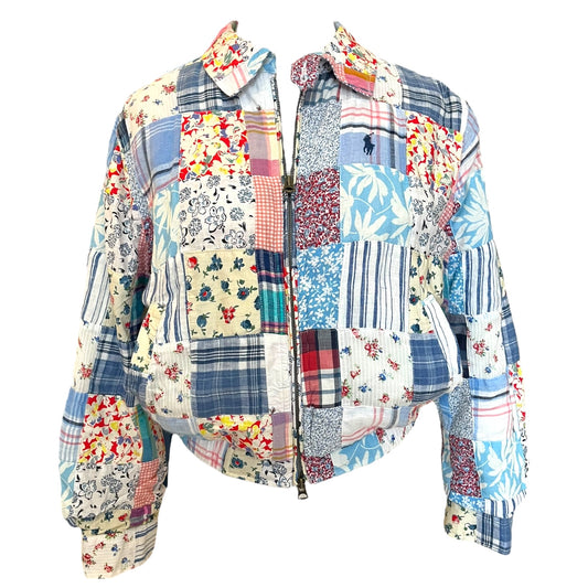 Ralph Lauren Patchwork Bomber Jacket, size M