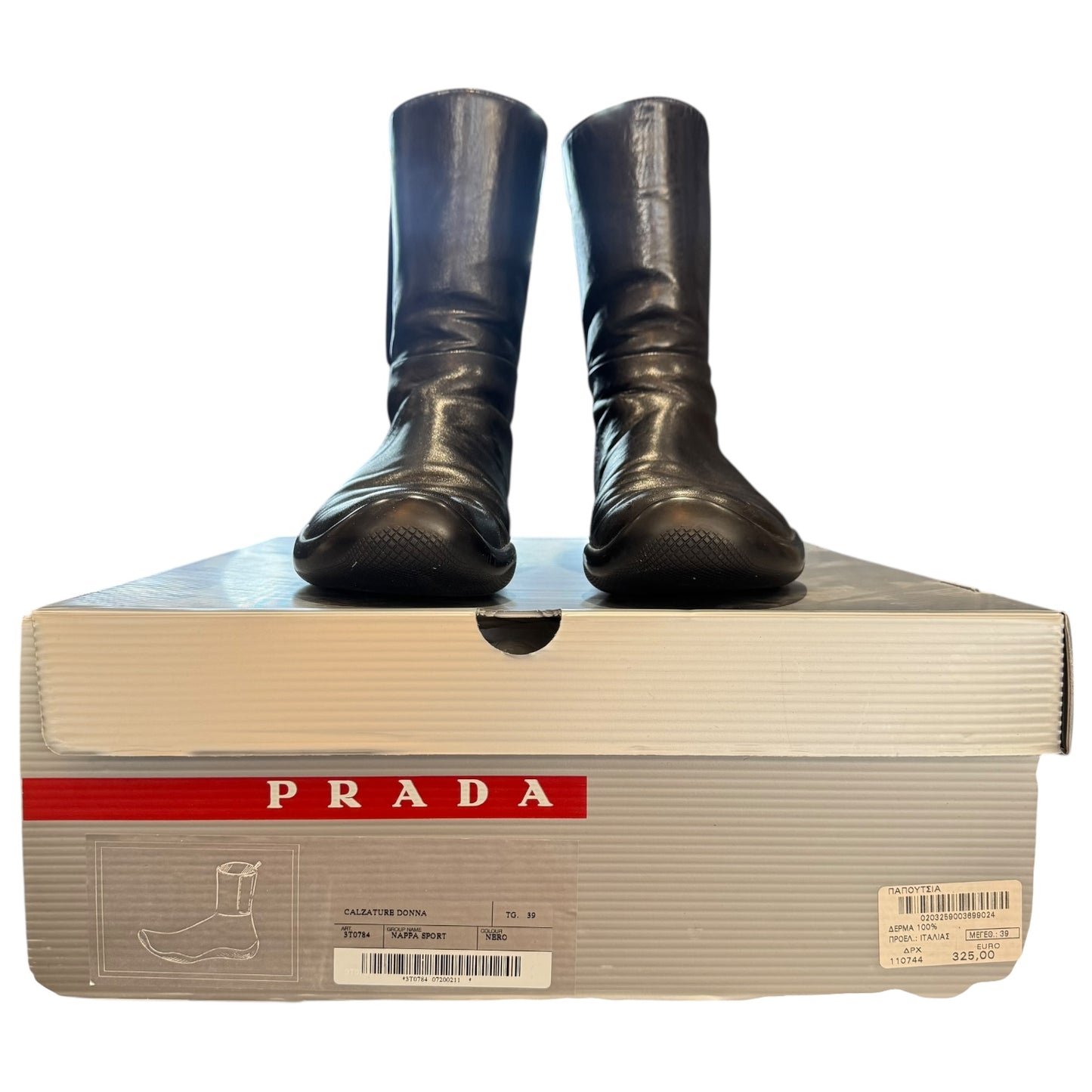 Prada Sport Leather Ankle Boots - 39/6