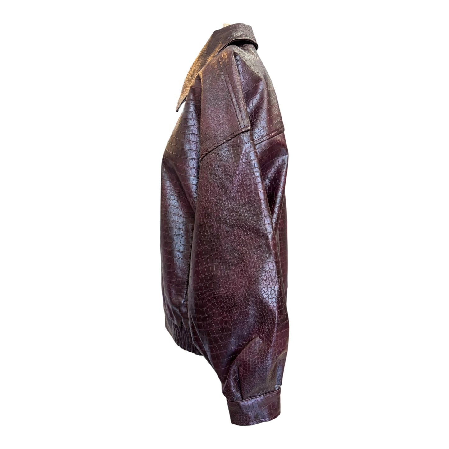 Ci Sono Burgundy Bomber Jacket - 12 - NEW