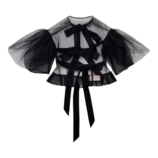 Simone Rocha x H&M Black Sheer Top - 10