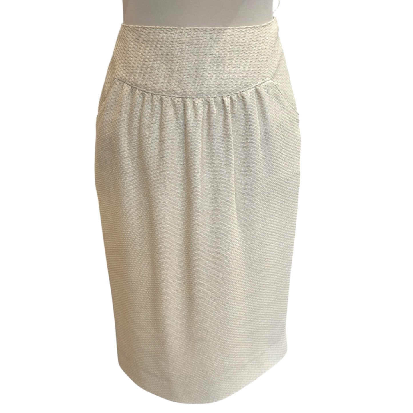 Valentino Cream Silk Skirt Suit - 10