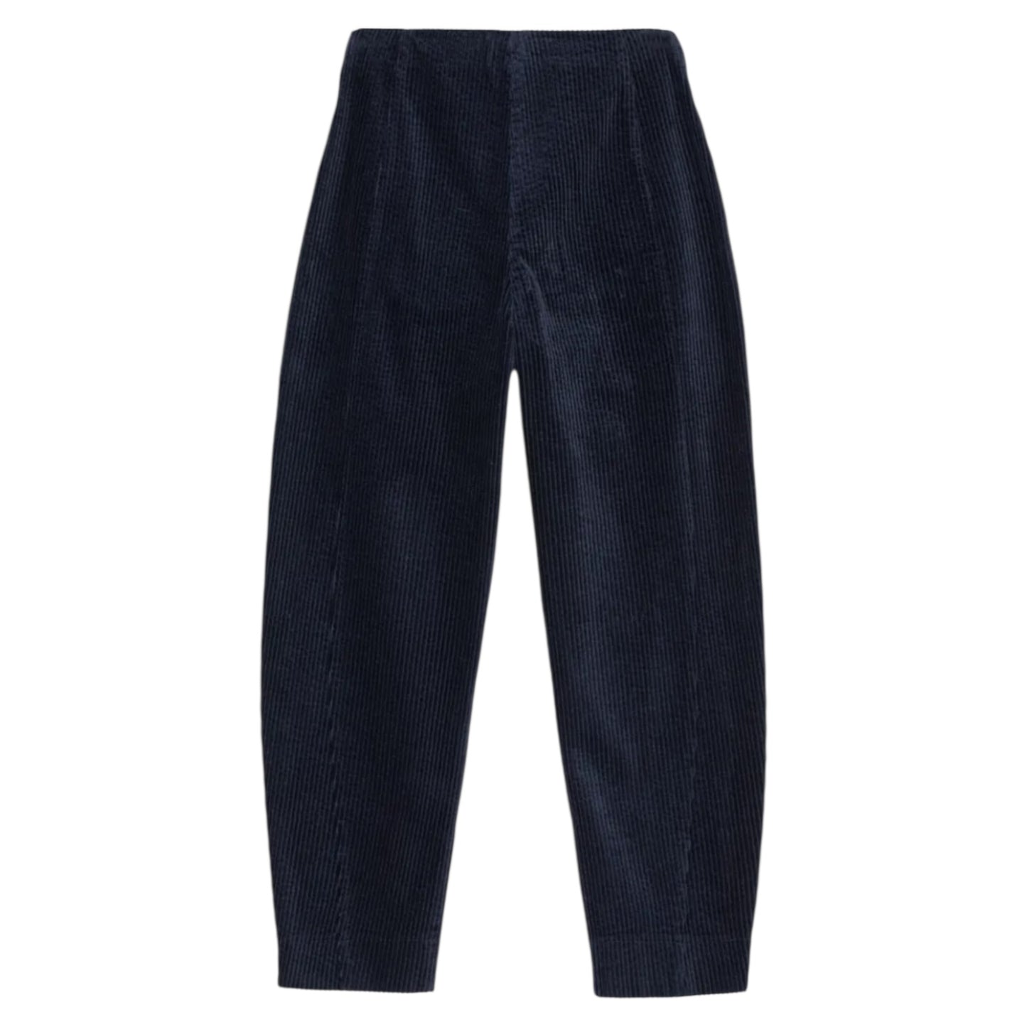 Ganni Navy Cord Barrel Leg Trousers - 10/12