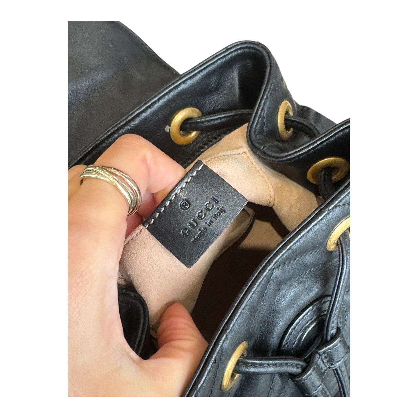 Gucci Black Mini GG Marmont 2.0 Backpack