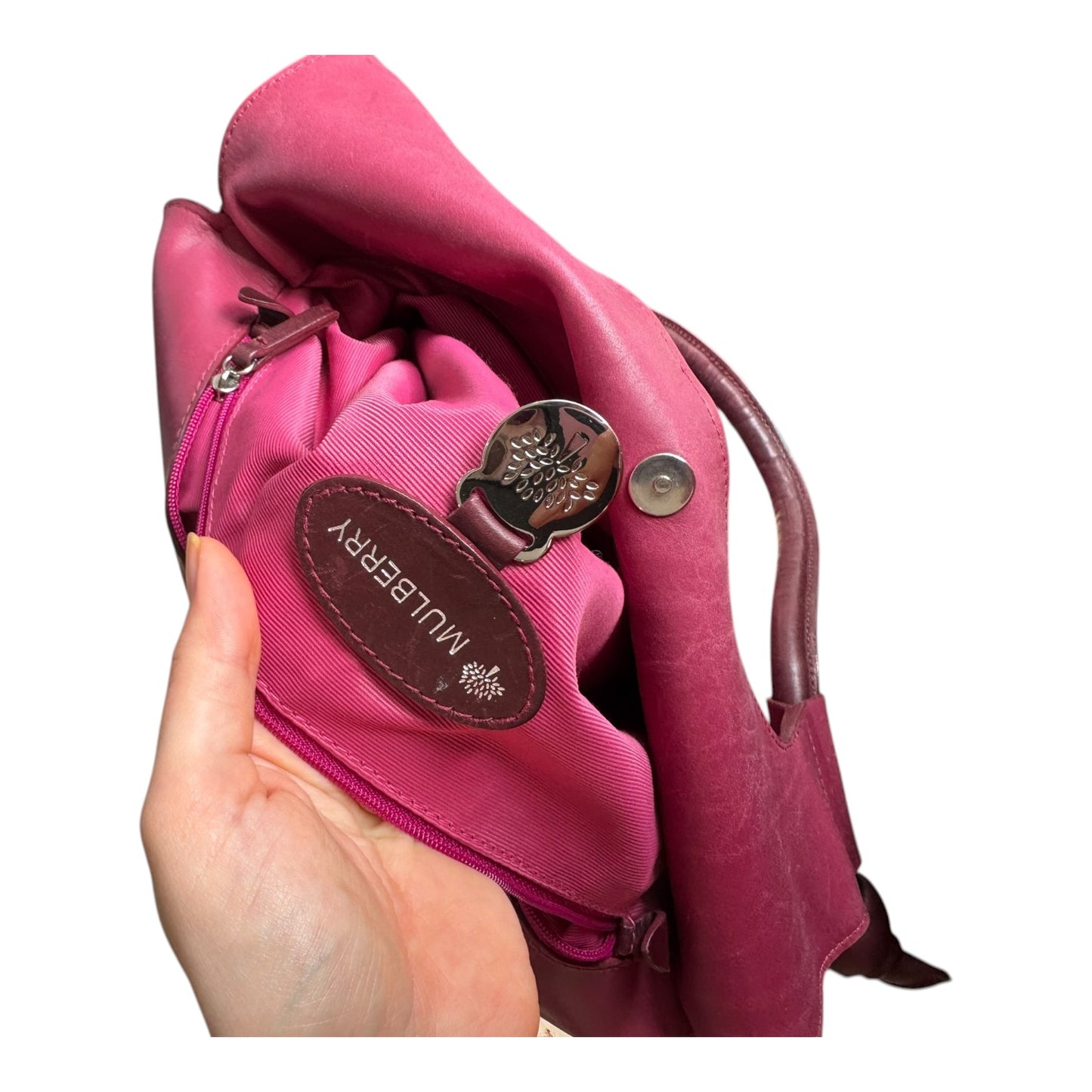 Mulberry Dark Pink Saddle Bag