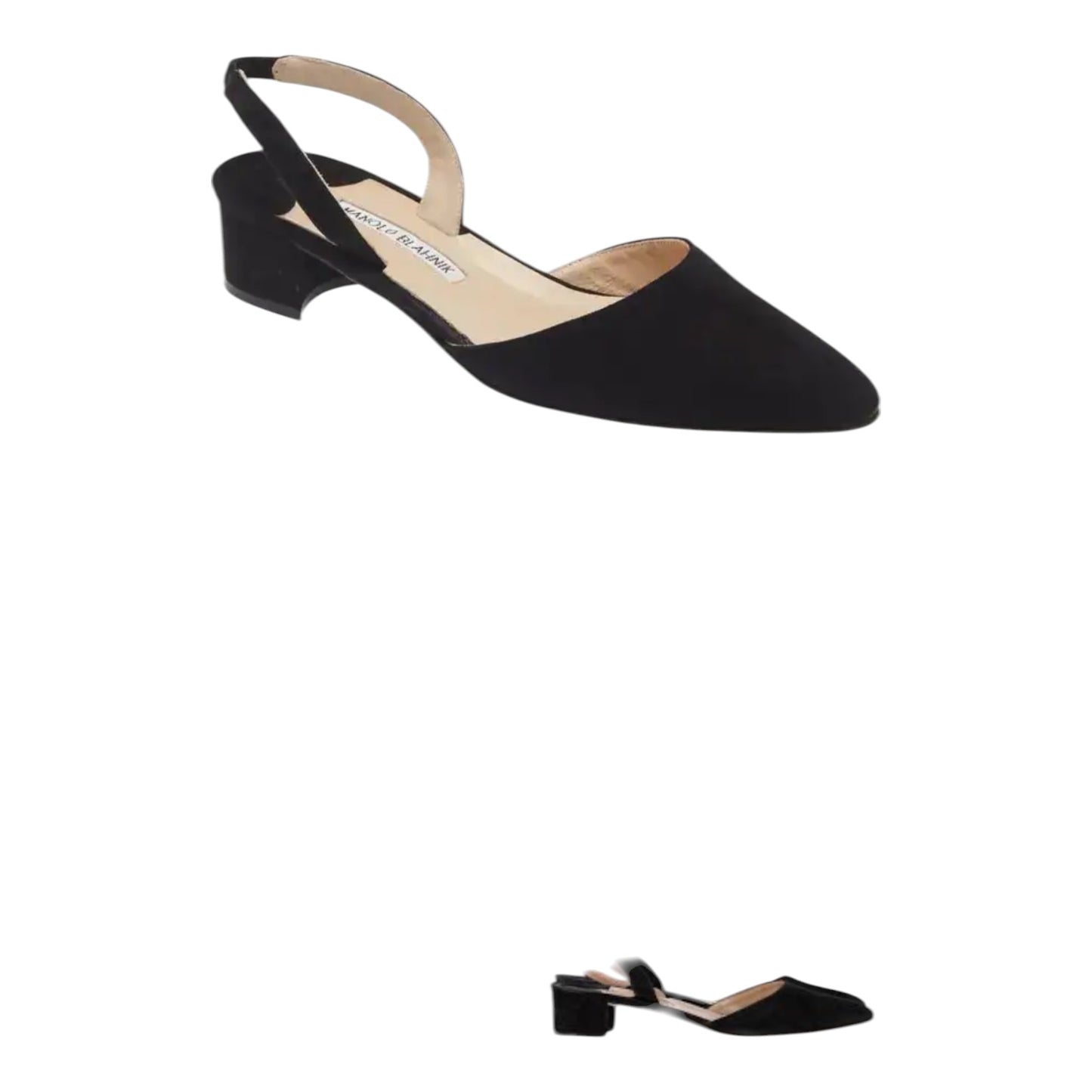 Manolo Blahnik Aspro 30 Suede Slingback Pumps - 38.5 / 5.5