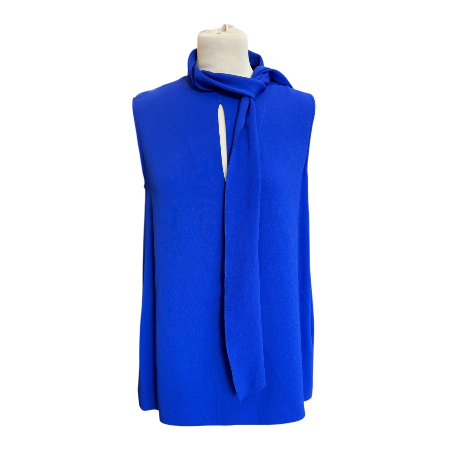 Joseph Noon Tie Neck Blouse in Cobalt - 10