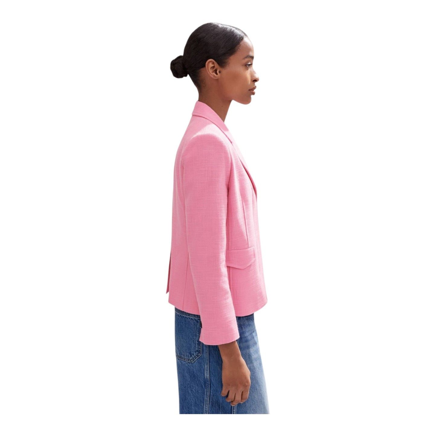 Me + Em Pink Cotton Fitted Contour Jacket - 14
