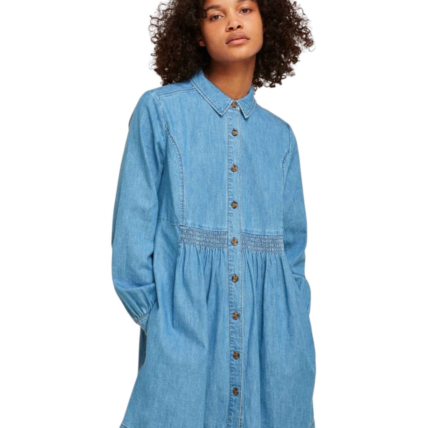 Whistles Denim Chambray Dress - 16 - NEW