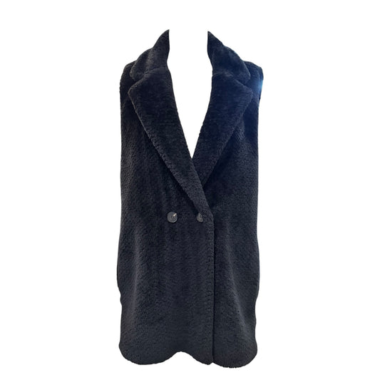 Marella Black Fluffy Gilet - 10