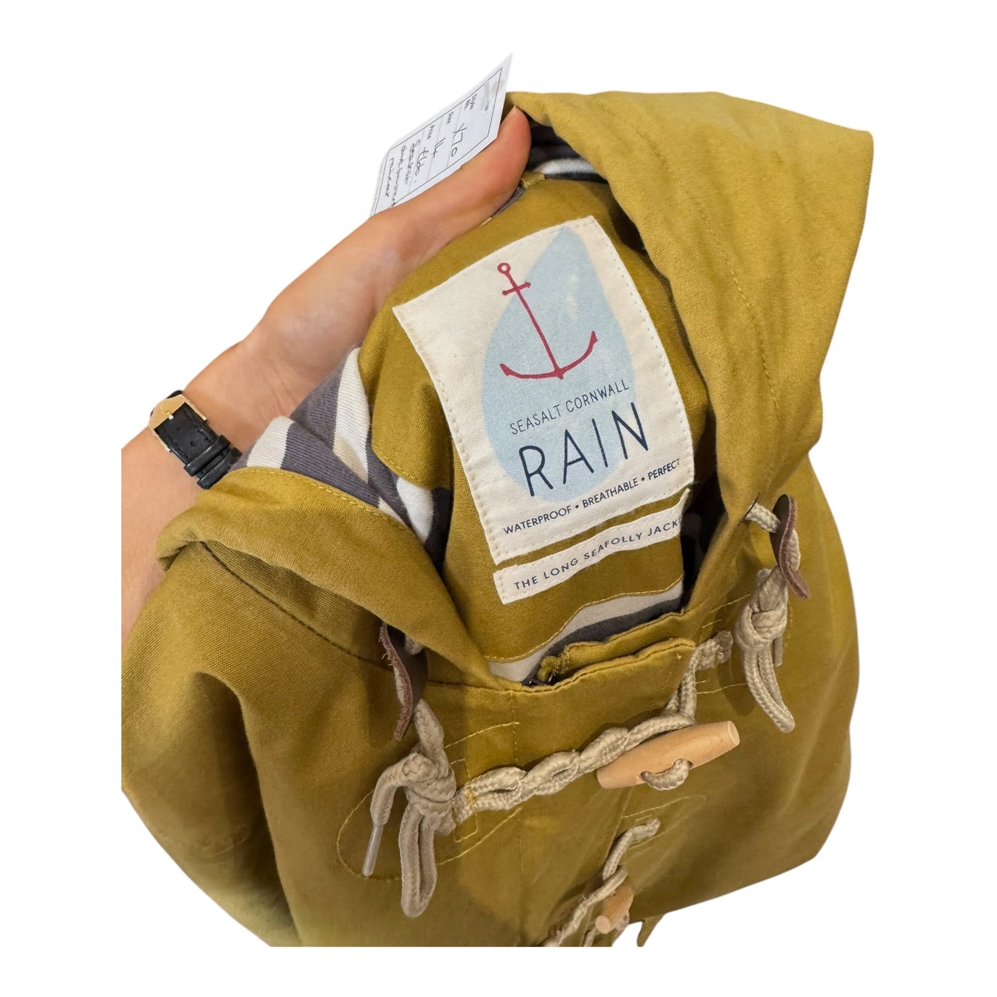 Seasalt Olive / Mustard Rain Jacket - 14