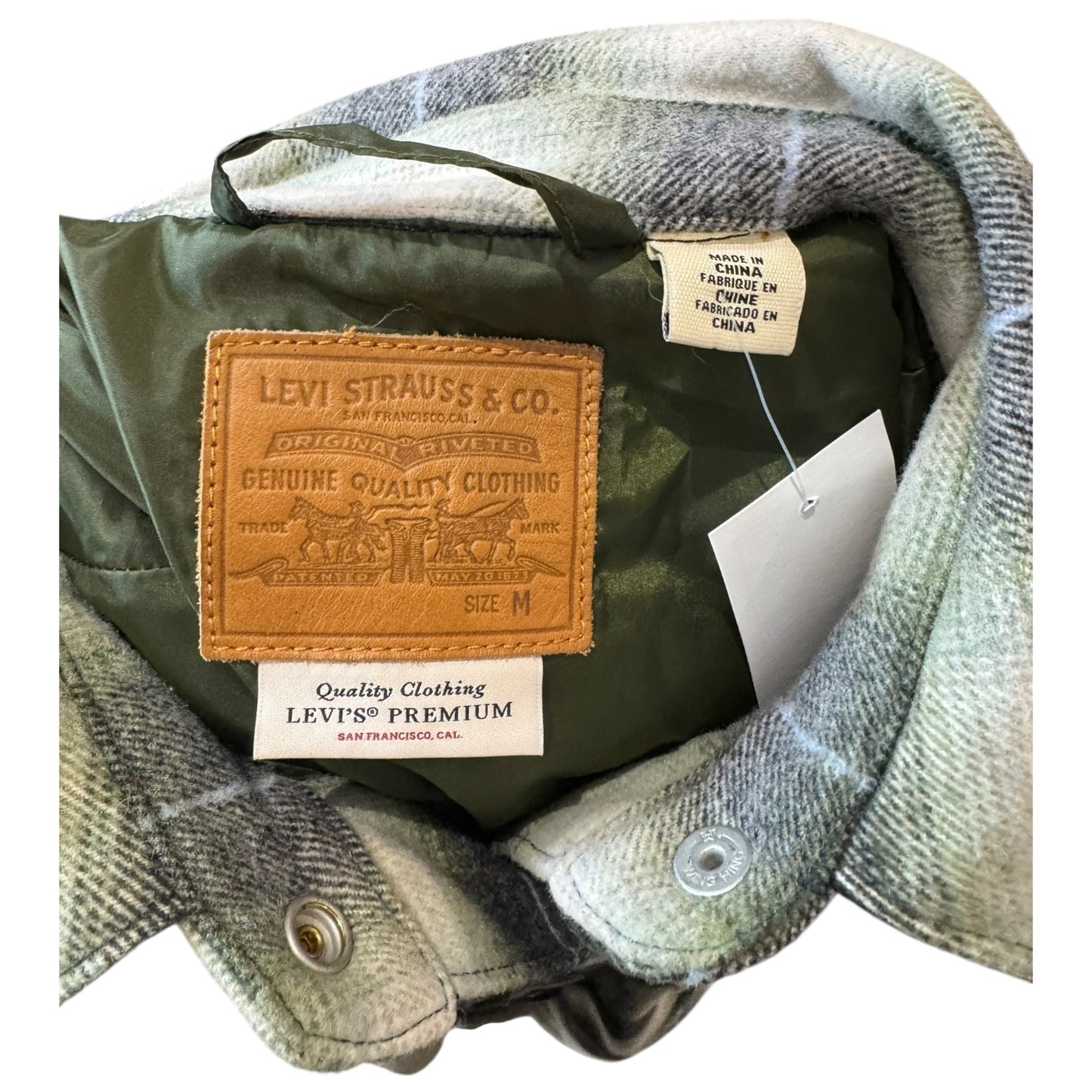 Levi's Dark Green Wool Shacket - 14/16