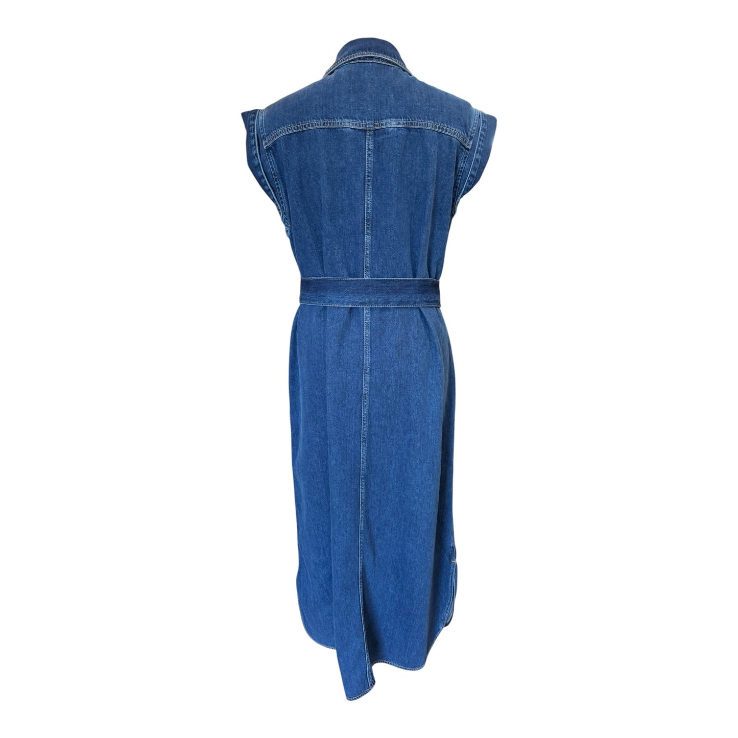Me + Em Denim Utility Midi Dress with Belt  - 14