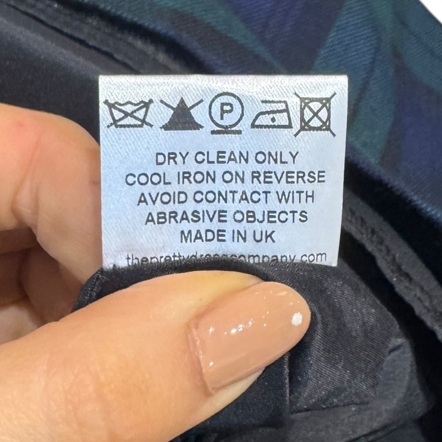 The Pretty Dress Company Navy and Green Tartan Dress - 12