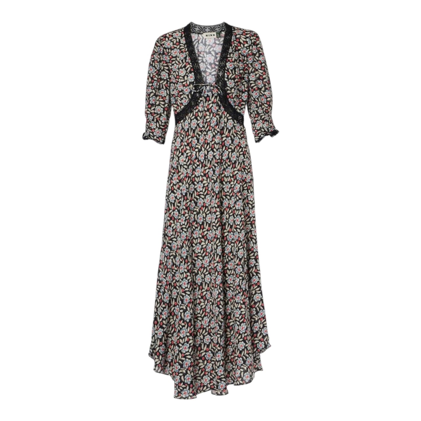Rixo Amina Floral Crêpe Midi Dress - 14