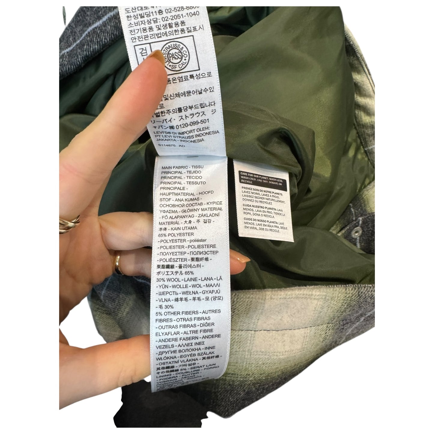 Levi's Dark Green Wool Shacket - 14/16