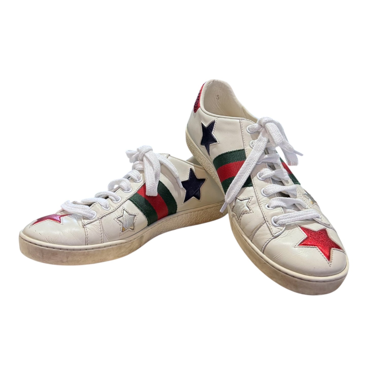 Gucci Leather Star Ace Trainers - 5