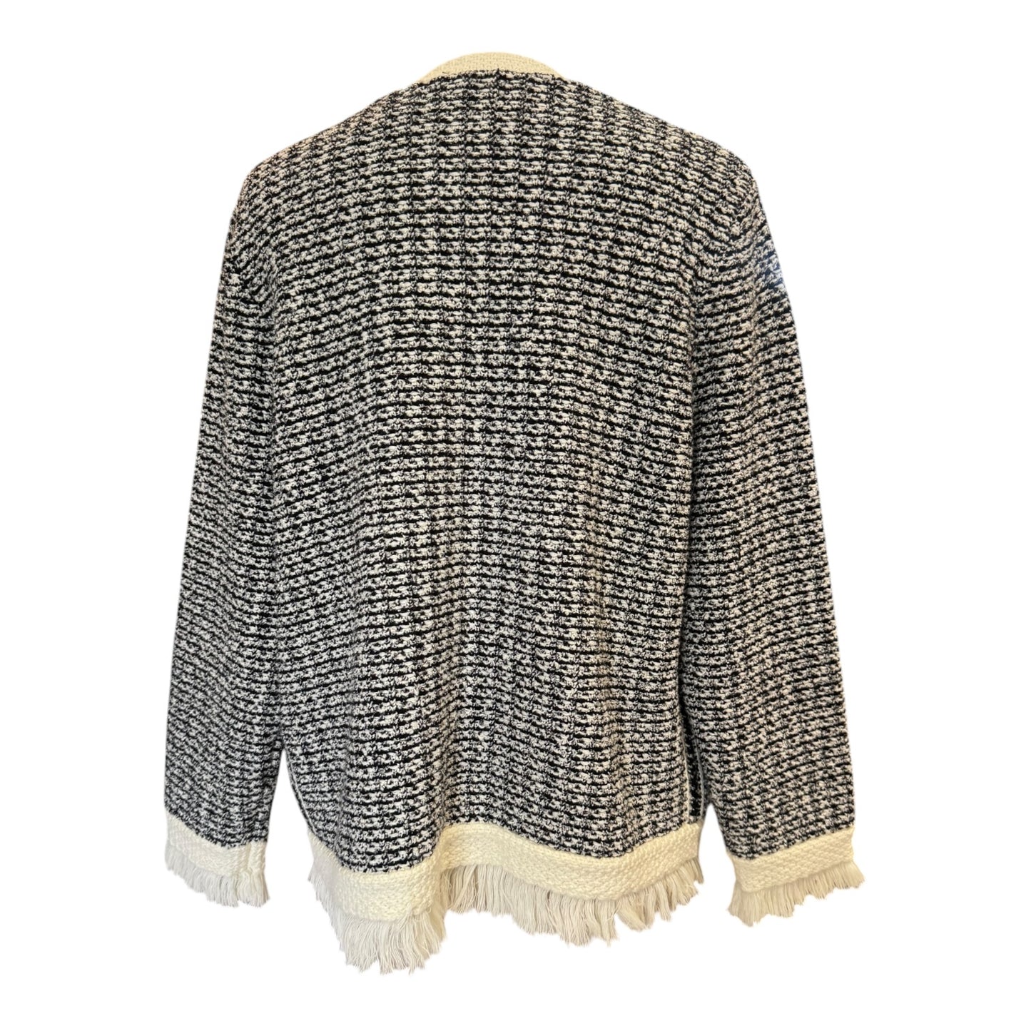 Jigsaw Black and Cream Boucle Jacket - 10/12