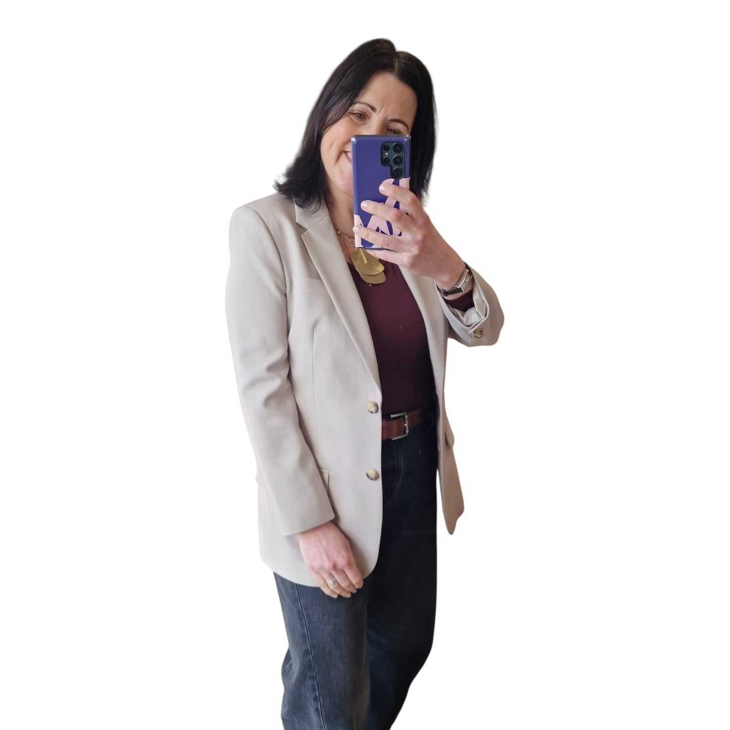 Joseph Jackie Taupe Wool Blazer - 12