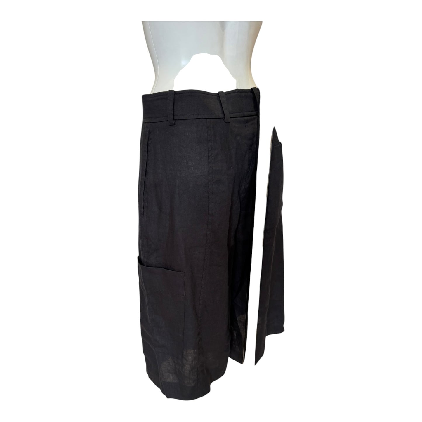 COS Black Linen Utility Bermuda Shorts - 8/10 - NEW