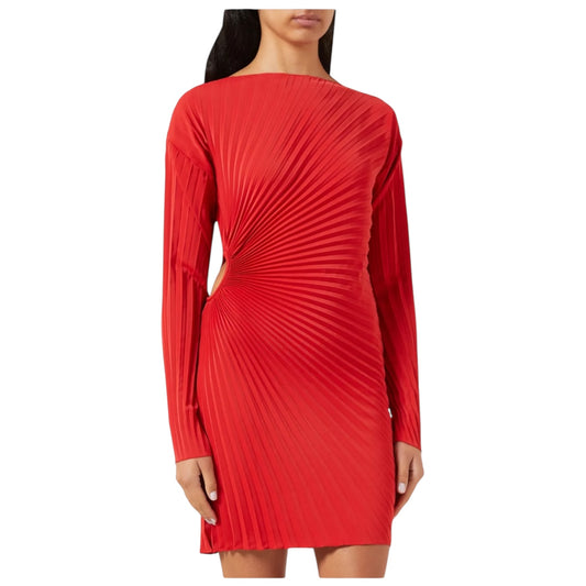 Kenzo Red Sun-ray Pleated Mini Dress - 10