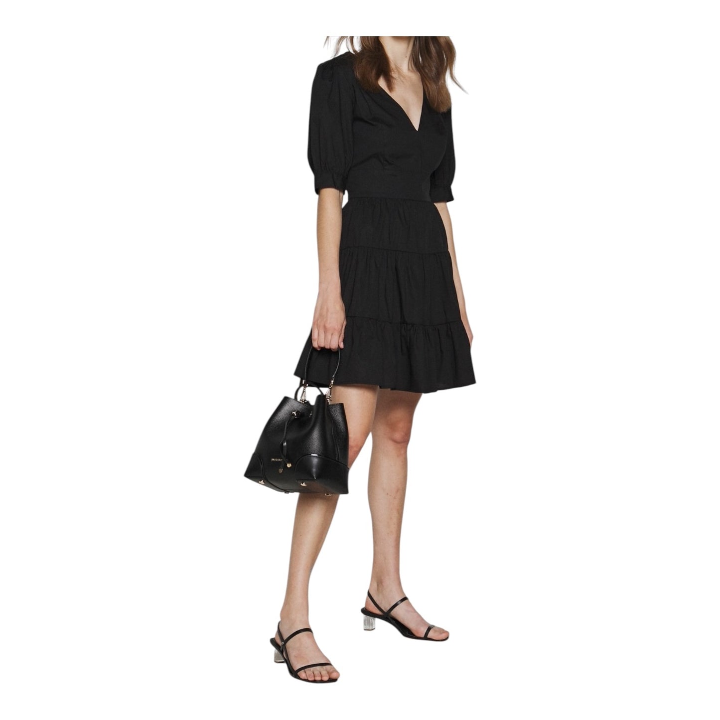 Michael Kors Black Puff Sleeve Mini Dress - 6/8