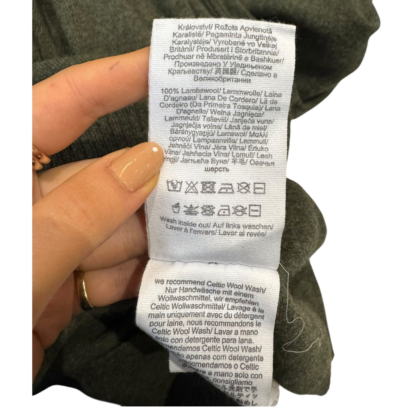 Celtic & Co Green Lambswool Knit Dress - 12