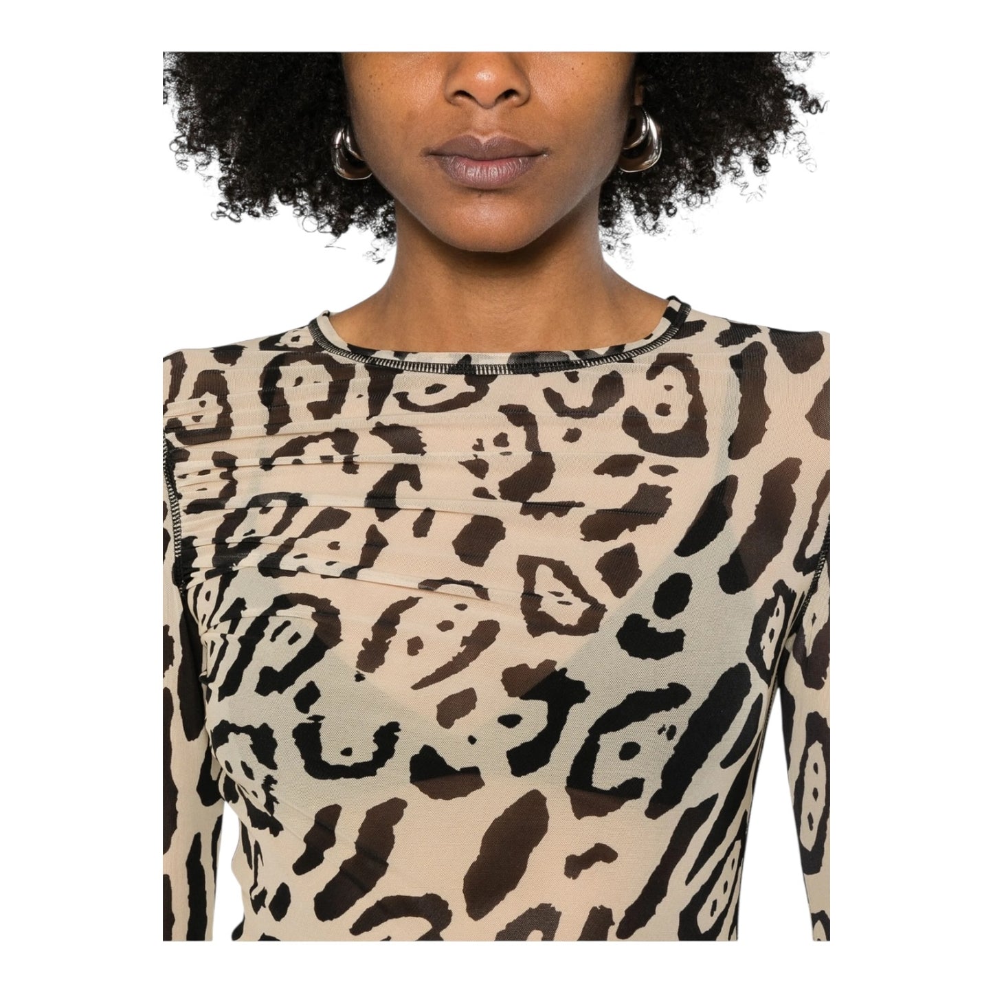 SportMax Animal Print BIS Tulle Top - 10