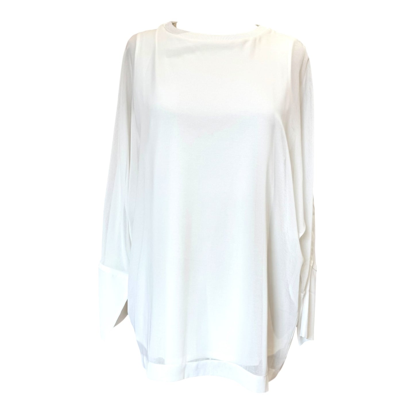 Marc Cain White Layered Top - 12/14 - NEW