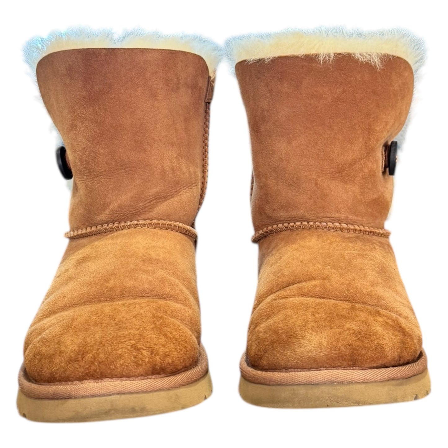 Ugg Bailey Button Boots in Chestnut Suede - 34 / 3