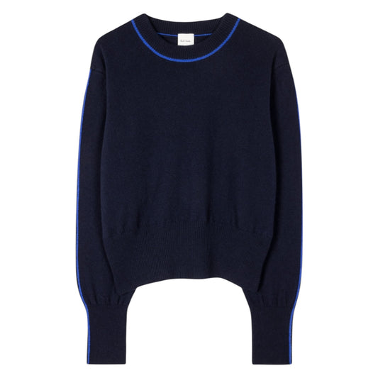 Paul Smith Navy Blue Detail Lambswool Jumper - 12/14