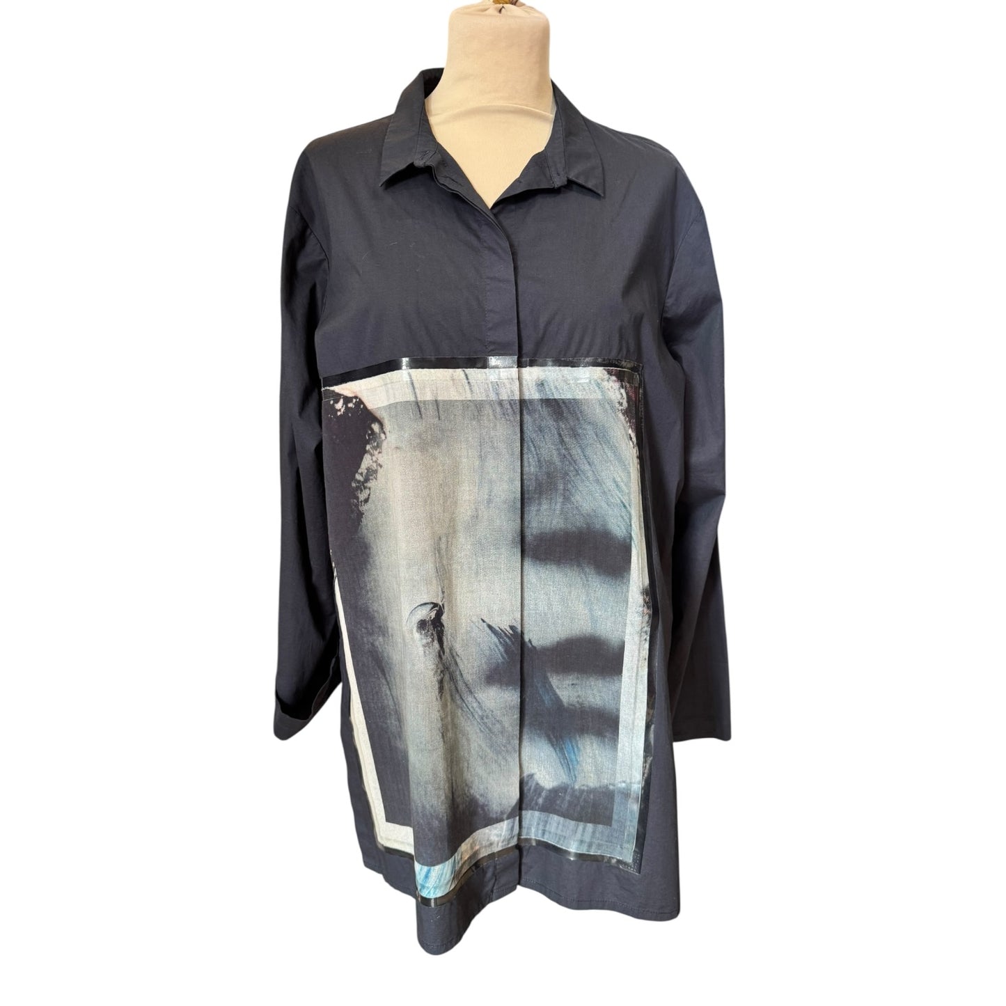 Annette Gortz Navy and Grey Shirt - 12/14