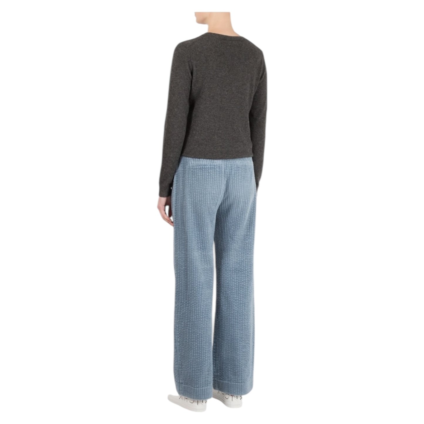 Victoria Beckham Blue Cord Trousers - 8