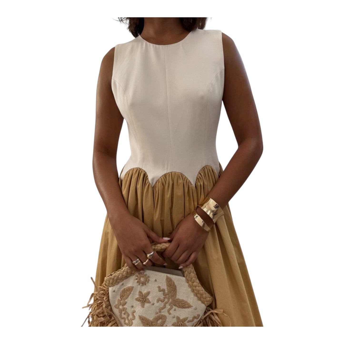 Never Fully Dressed Camel Monika Dress - 12 - NEW