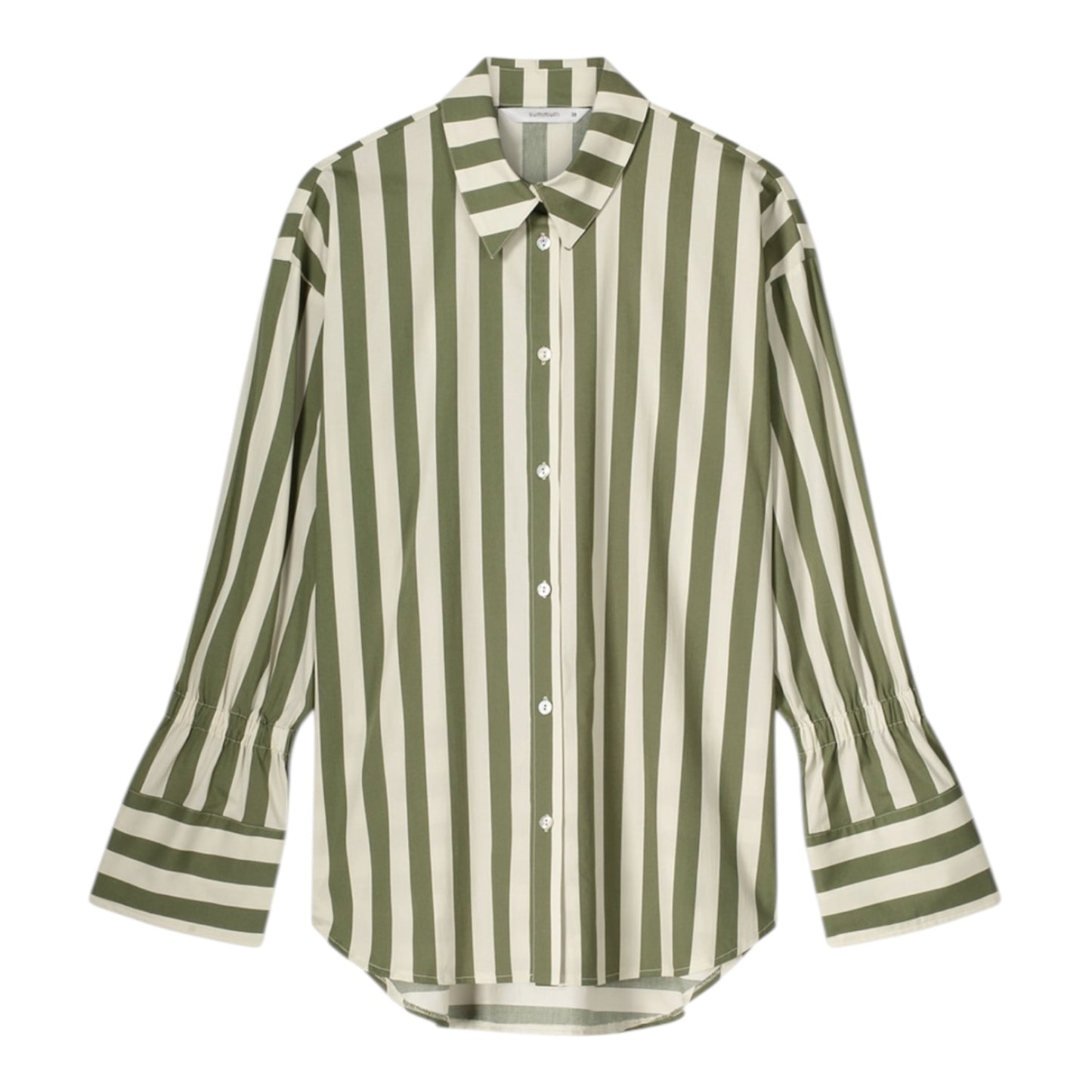 Summum Cream and Green Stripe Shirt - 10/12/14