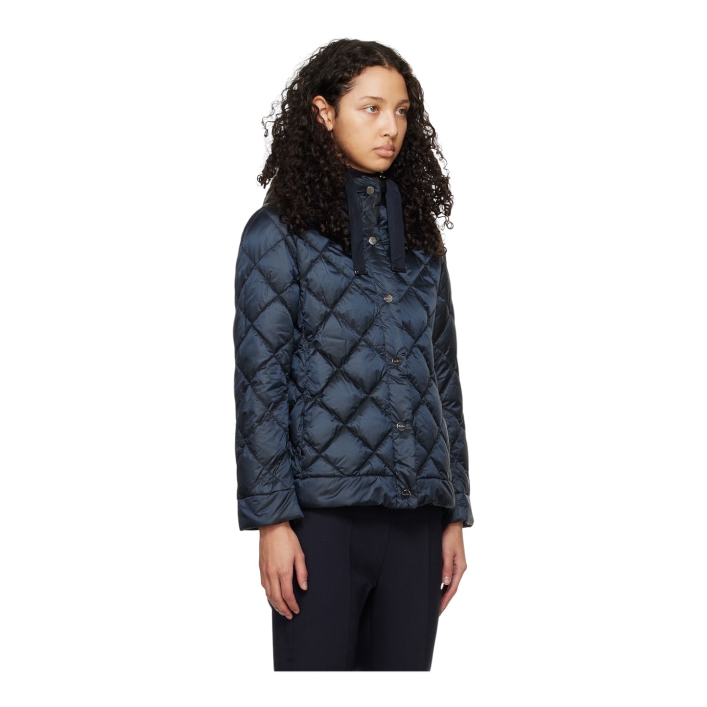 Max Mara Navy Risoft Reversible Down Jacket - 8