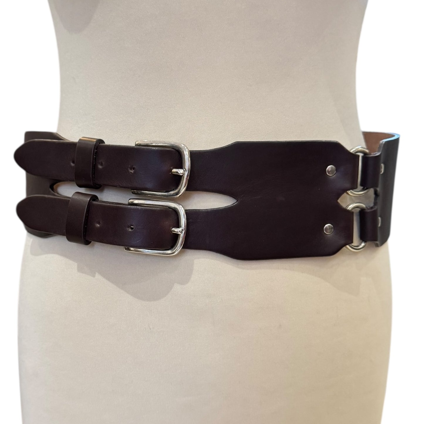 Amanda Wakeley Brown and Silver Belt - M