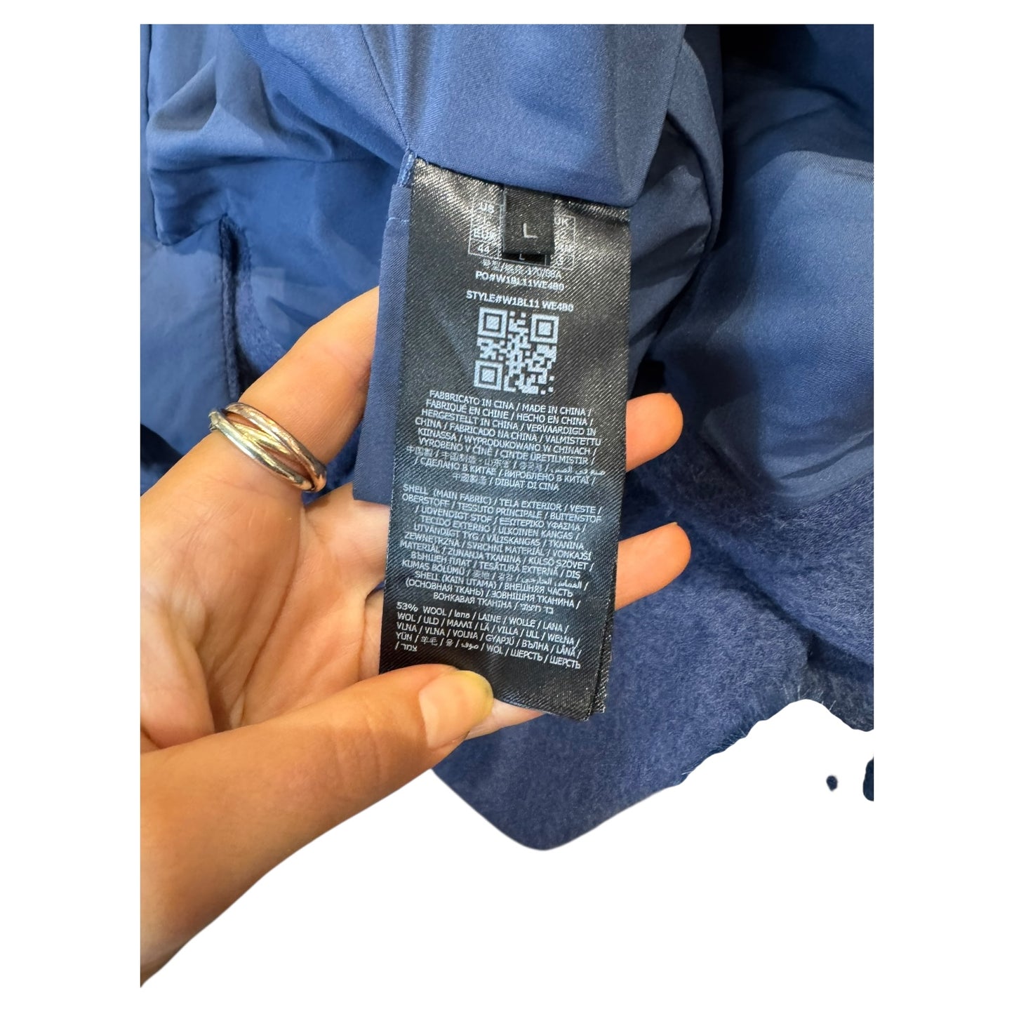 Guess Brenda Blue Coat with Faux Fur Collar - 12/14