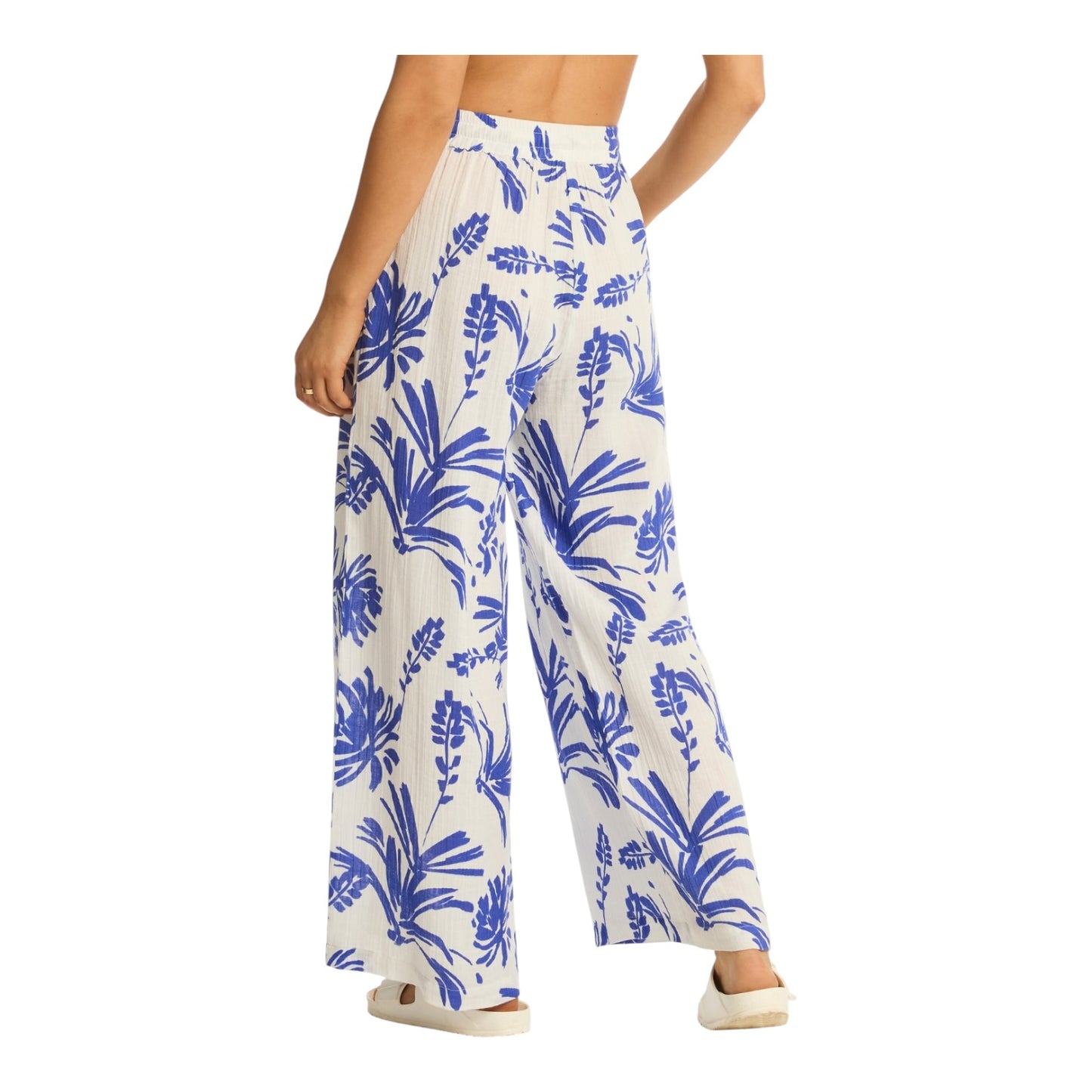 Sea Level White and Cobalt Tradewind Beach Pants - 12/14
