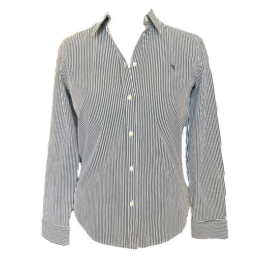 Ralph Lauren White and Grey Stripe Shirt