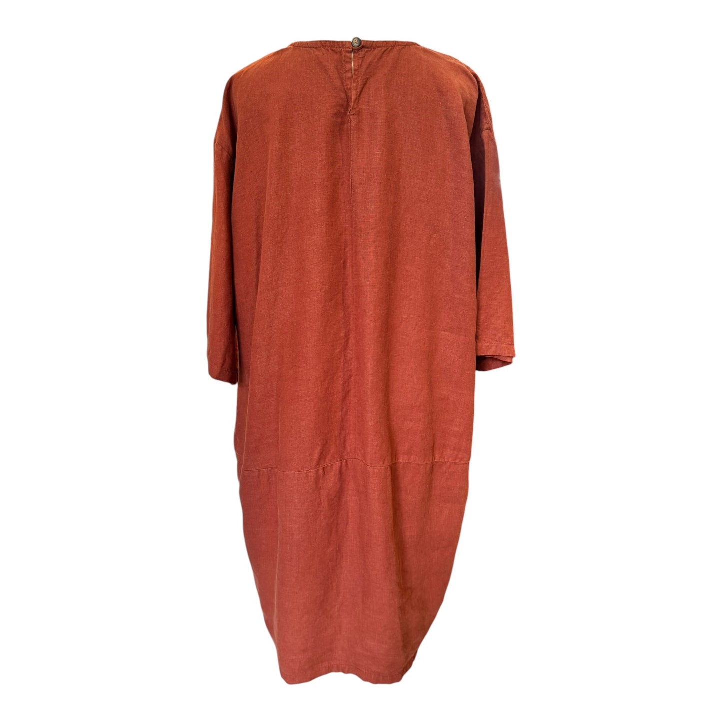 Black Crane Bud Dress in Brick Red - 12/14