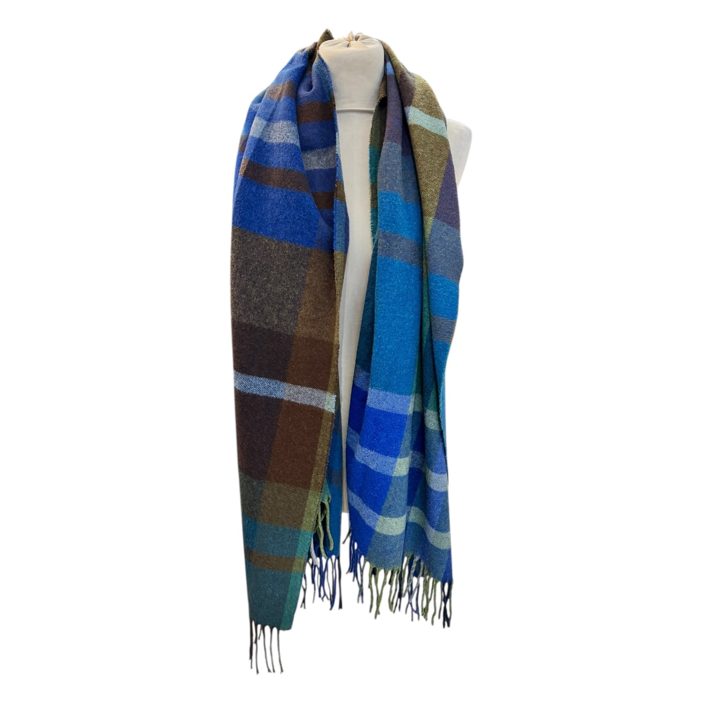 Vivienne Westwood Blue Tartan Scarf
