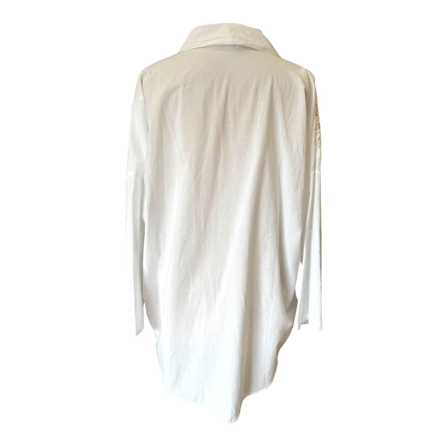 White Sequin Shirt - 10/12