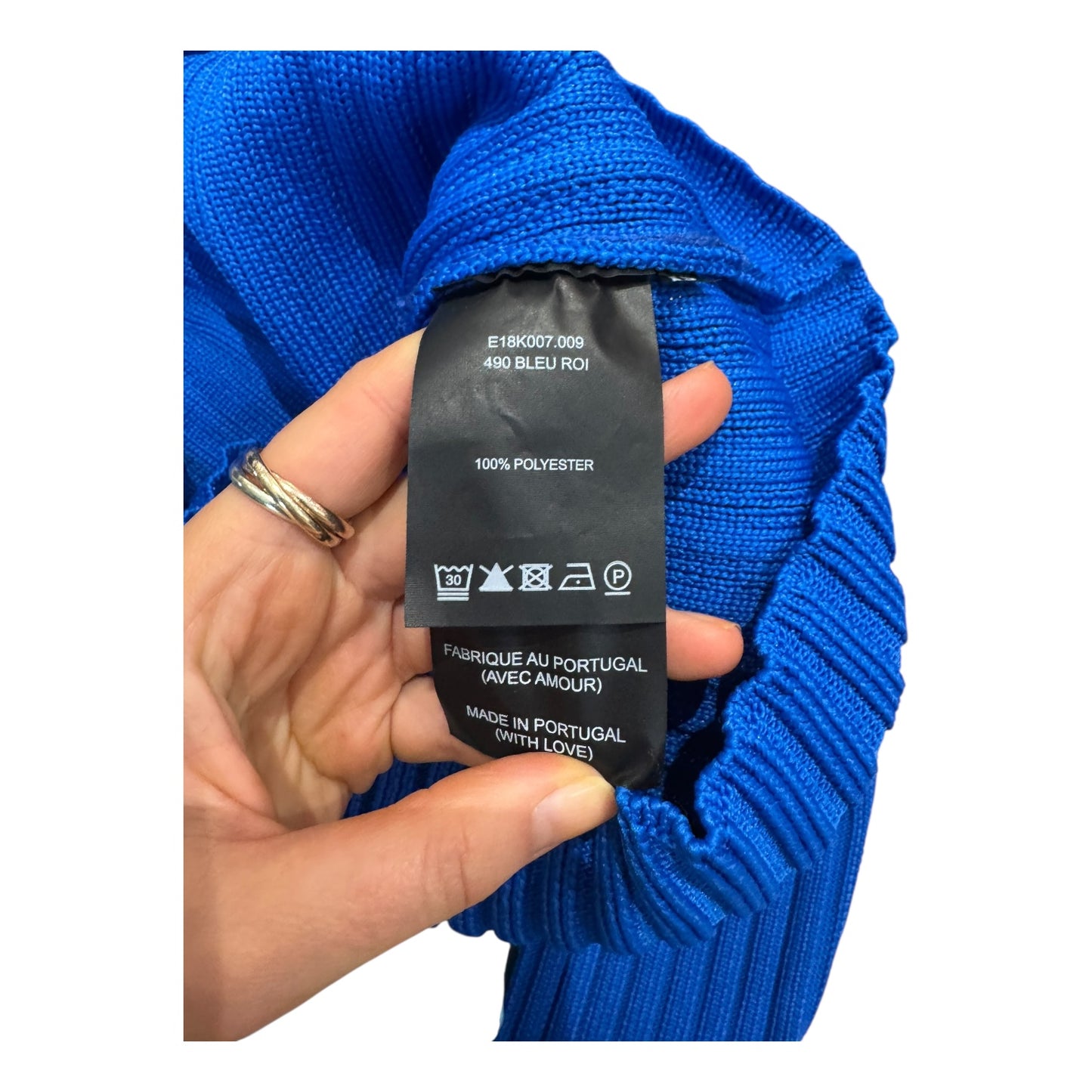 24 Sevres Blue Cable Knit Jumper - 10 - NEW