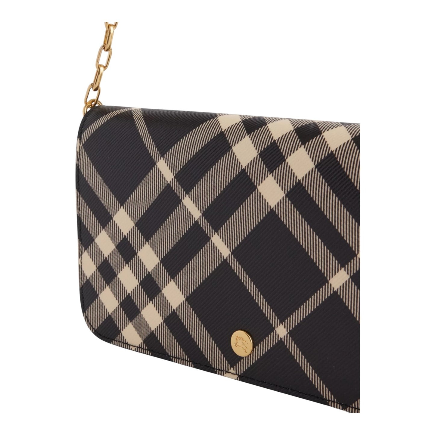 Burberry Black and Calico Check Wallet on Chain