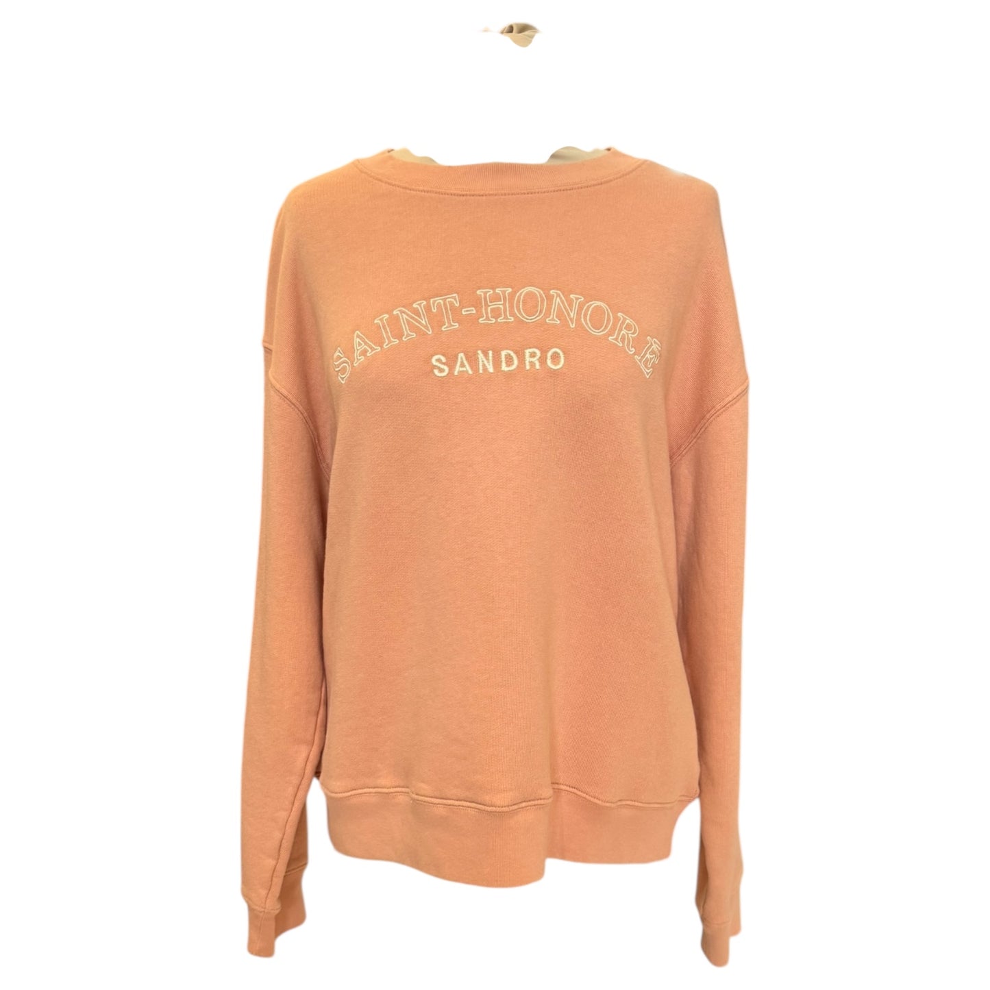 Sandro Peach Mellow Embroidered Cotton Sweatshirt - 12/14