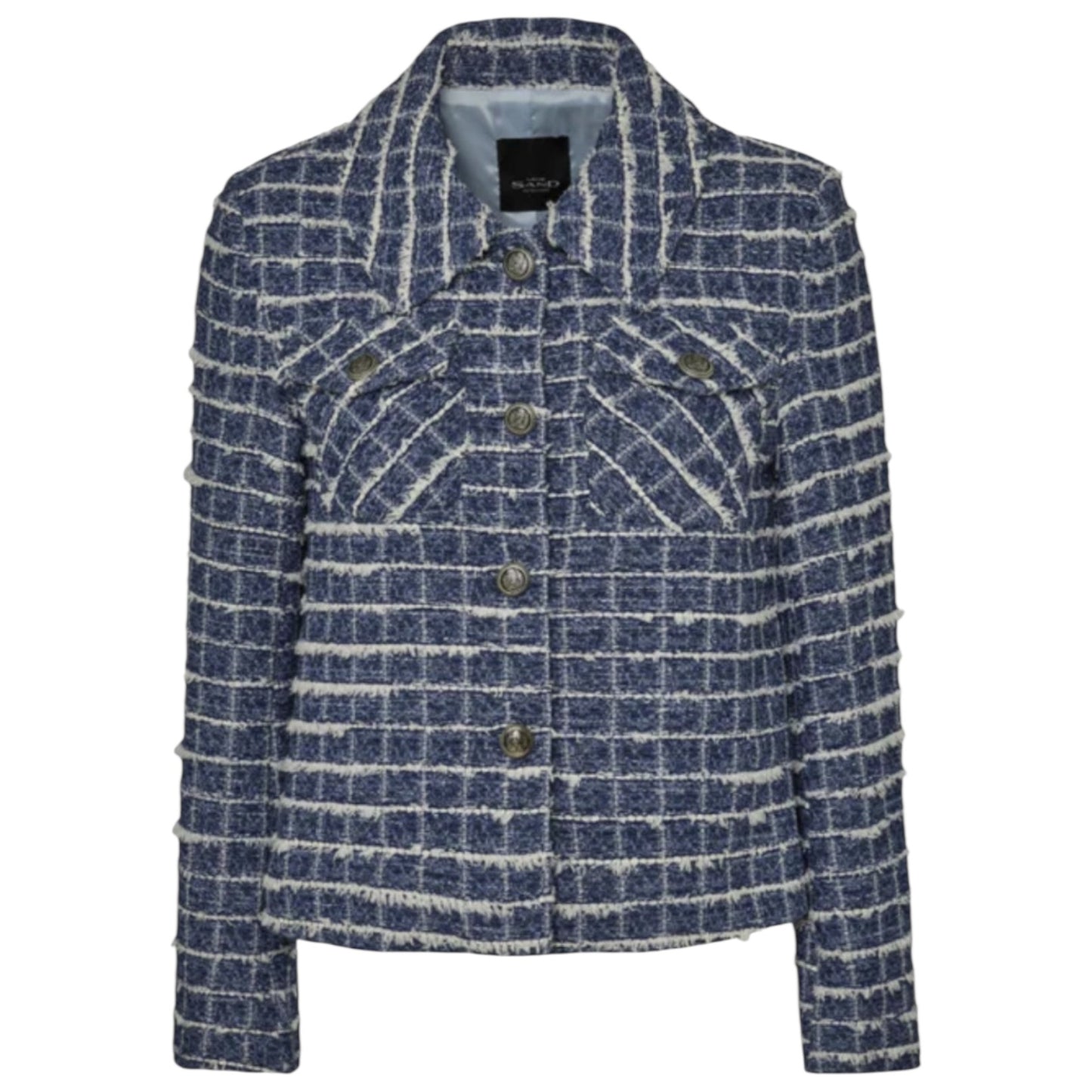 Lene Sand Copenhagen Blue Tweed Jacket - 12/14
