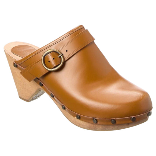 Isabel Marant Titya Leather Clogs in Camel - 40 / 7