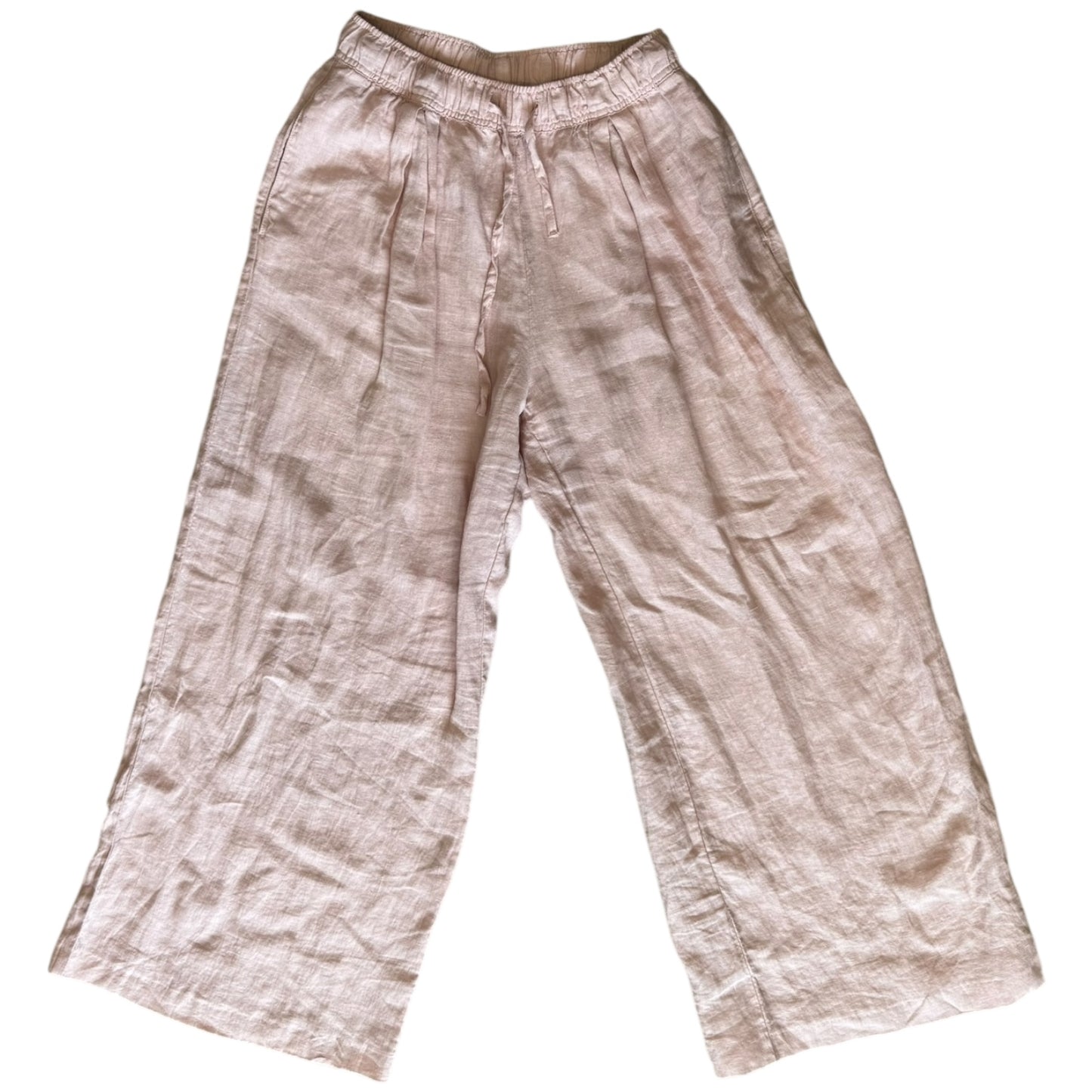 Sosue Blush Pink Linen Josy Pant Trousers - 10